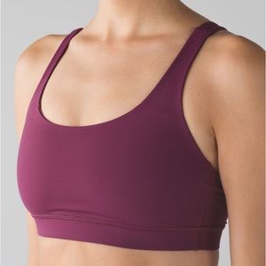Lululemon Energy Bra, 6, Red Grape